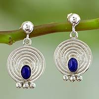 Lapis lazuli dangle earrings,