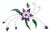Iron candleholder, 'Precious Violets' - Collectible Floral Steel Candleholder for the Wall (image 2a) thumbail