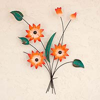 Iron candleholder Amaryllis Bouquet Mexico