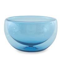 Blown glass fruit bowl,