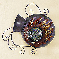 Iron wall lamp Jar of Sunbeams Mexico