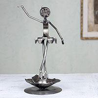 Recycled auto parts sculpture Dainty Ballerina Mexico