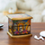 Decoupage jewelry box, 'Celebrating the Day of the Dead' - Unique Decoupage Multicolor Wood Jewelry Box (image 2e) thumbail