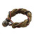 Braided leather bracelet, 'Crazy About You' - Brown Braided Leather Wristband Bracelet thumbail