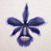 Steel wall art Tropical Orchid Mexico