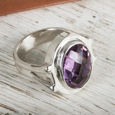 Amethyst cocktail ring, Contempo