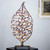 Steel sculpture, 'Golden Leaf' - Handmade Steel Silhouette Golden Leaf Sculpture thumbail
