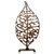 Steel sculpture, 'Golden Leaf' - Handmade Steel Silhouette Golden Leaf Sculpture (image 2a) thumbail