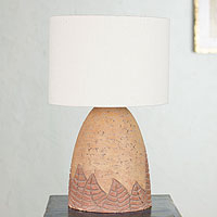 Ceramic table lamp Leaves in the Wind Mexico