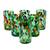 Blown glass tumblers, 'Bold Lime Fiesta' (set of 6) - Hand Crafted Blown Glass Tumblers (set of 6) (image 2a) thumbail