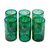 Blown glass tumblers, 'Lime Rainbow Raindrops' (set of 6) - Hand Crafted Blown Glass Tumblers (set of 6) (image 2c) thumbail
