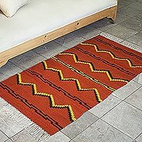 Zapotec wool rug,