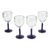 Blown glass goblets, 'Ocean Mirage' (set of 4) - Hand Made Goblets Blown Glass Art (set of 4) (image 2b) thumbail