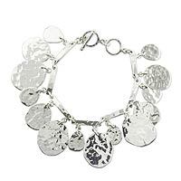 Sterling silver charm bracelet,