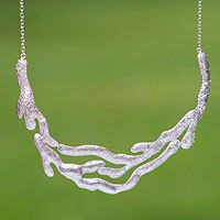 Sterling silver pendant necklace,