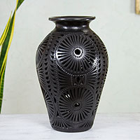 Decorative ceramic vase Floral Fiesta Mexico