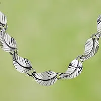 Sterling silver link necklace,