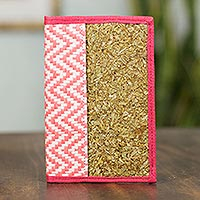 Natural fibers passport holder Mexican Pink Mexico