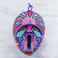 Ceramic mask, 'Spiritual Song' - Original Ceramic Mask Painted by Hand