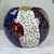 Stained glass tealight candleholder, 'Lunar Rainbow' (extra large) - Handcrafted Stained Glass Tealight Candleholder (XL) (image 2) thumbail