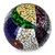 Stained glass tealight candleholder, 'Lunar Rainbow' (extra large) - Handcrafted Stained Glass Tealight Candleholder (XL) (image 2b) thumbail