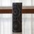 Decorative ceramic vase, 'Floral Pinwheel' - Slender Black Floral Vase thumbail