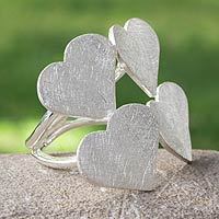 Sterling silver wrap ring,