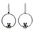 Sterling silver dangle earrings, 'Curious Frog' - Handmade Silver Frog Earrings from Taxco (image 2a) thumbail