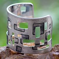 Sterling silver cuff bracelet,