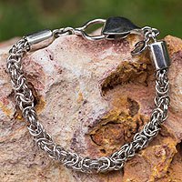 Sterling silver chain bracelet