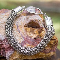 Sterling silver chain bracelet,