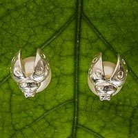 Sterling silver stud earrings,