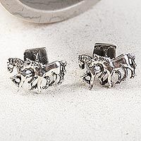 Sterling silver cufflinks,