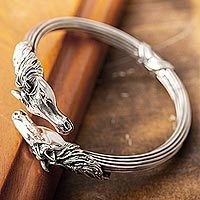 Sterling silver bangle bracelet,