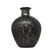 Ceramic vase, 'Ebony Rain' - Unique Hand Made Incised Black Pottery Vase from Mexico (image 2a) thumbail