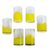 Blown glass tumblers, 'Yellow Splash' (set of 6) - Fair Trade Handblown Yellow Glass 16 oz Drinkware Set of 6 (image 2c) thumbail