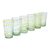 Blown glass tumbler glasses, 'Fresh' (set of 6) - Green and Yellow Handcrafted Blown Glass Tumblers (Set of 6) (image 2b) thumbail