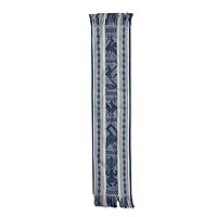 Cotton and silk table runner Bluebirds Mexico