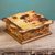 Decoupage box, 'Floral Romance' - Flower Theme Decoupage Gilded Decorative Pinewood Box thumbail