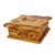 Decoupage box, 'Floral Romance' - Flower Theme Decoupage Gilded Decorative Pinewood Box (image 2a) thumbail