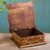 Decoupage box, 'Floral Romance' - Flower Theme Decoupage Gilded Decorative Pinewood Box (image 2b) thumbail