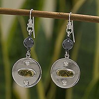 Amber dangle earrings,