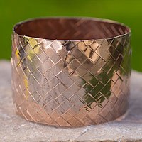 Pink gold plated bangle bracelet,