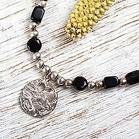 Onyx pendant necklace,