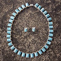 Larimar jewelry set,