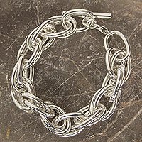 Sterling silver chain bracelet,
