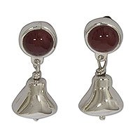 Carnelian dangle earrings,