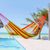 Hammock, 'Cancun Citrus' (double) - Yellow and Orange Handcrafted Nylon Maya Double Hammock thumbail