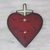 Steel wall art, 'Valiant Heart' - Steel Heart and Cross Sculpture for the Wall thumbail
