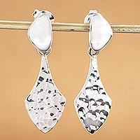 Artisan Crafted Sterling Silver Earrings from Taxco Jewelry,'Cosmopolite'